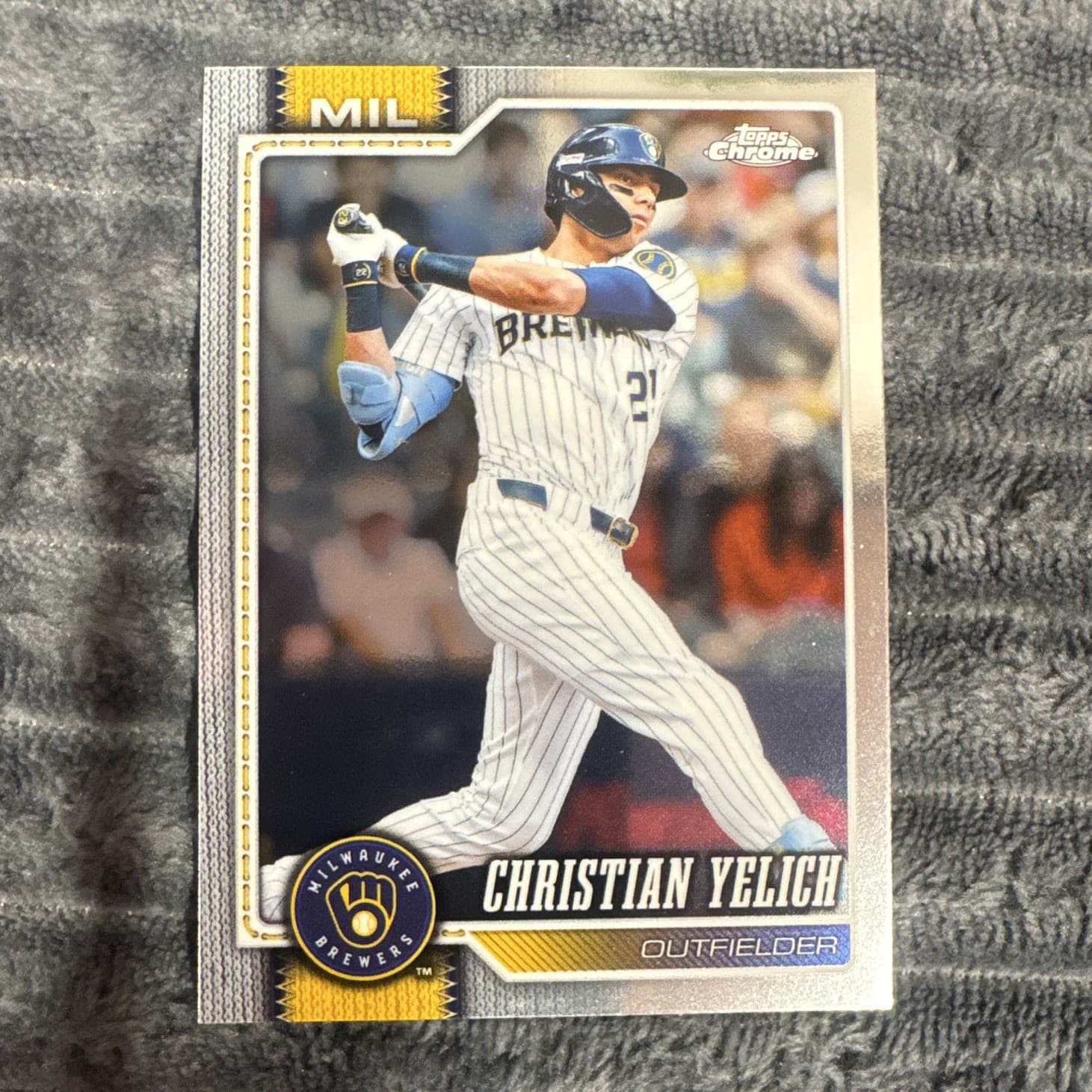 Listing photo for Topps Chrome #15 Christian Yelich Milwaukee Brewers MLB Baseball Trading Card