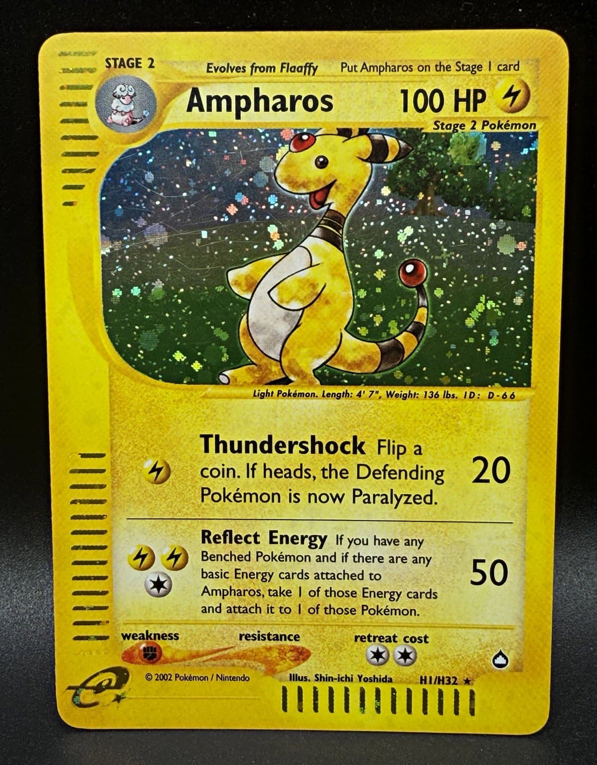 Listing photo for The Pokémon Company Ampharos H01/H32 Aquapolis Holo Rare EN 2002 100 HP