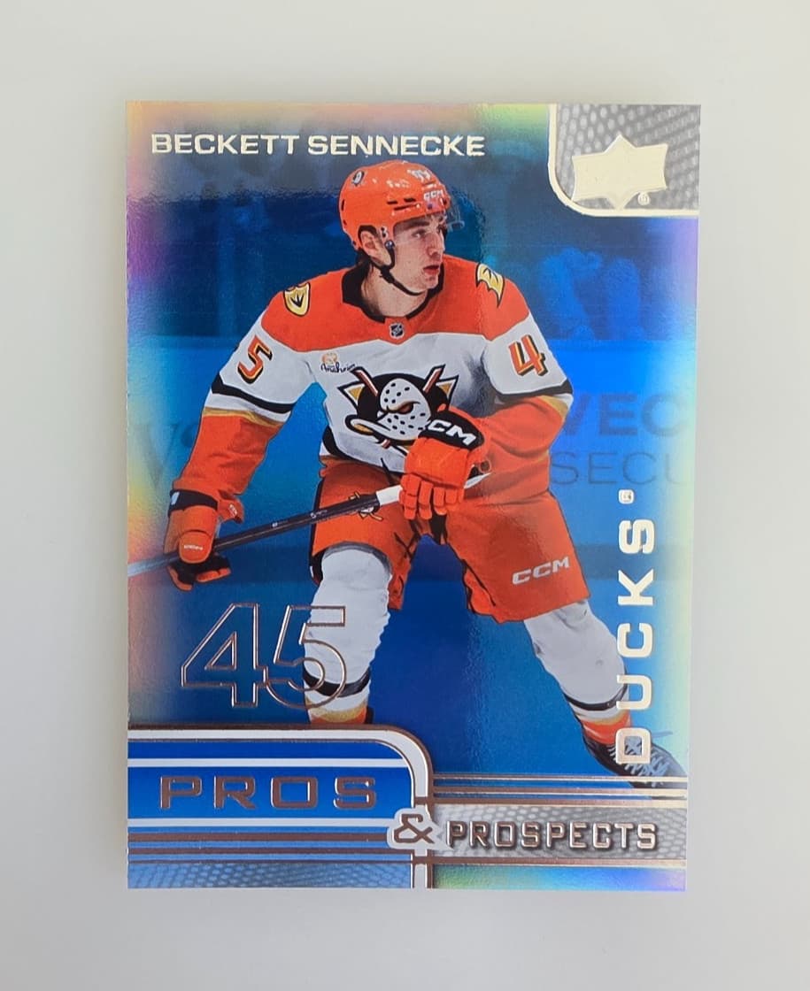 Listing photo for UPPER DECK PROS & PROSPECTS 2025-2026 BECKETT SENNECKE NHL HOCKEY CARD