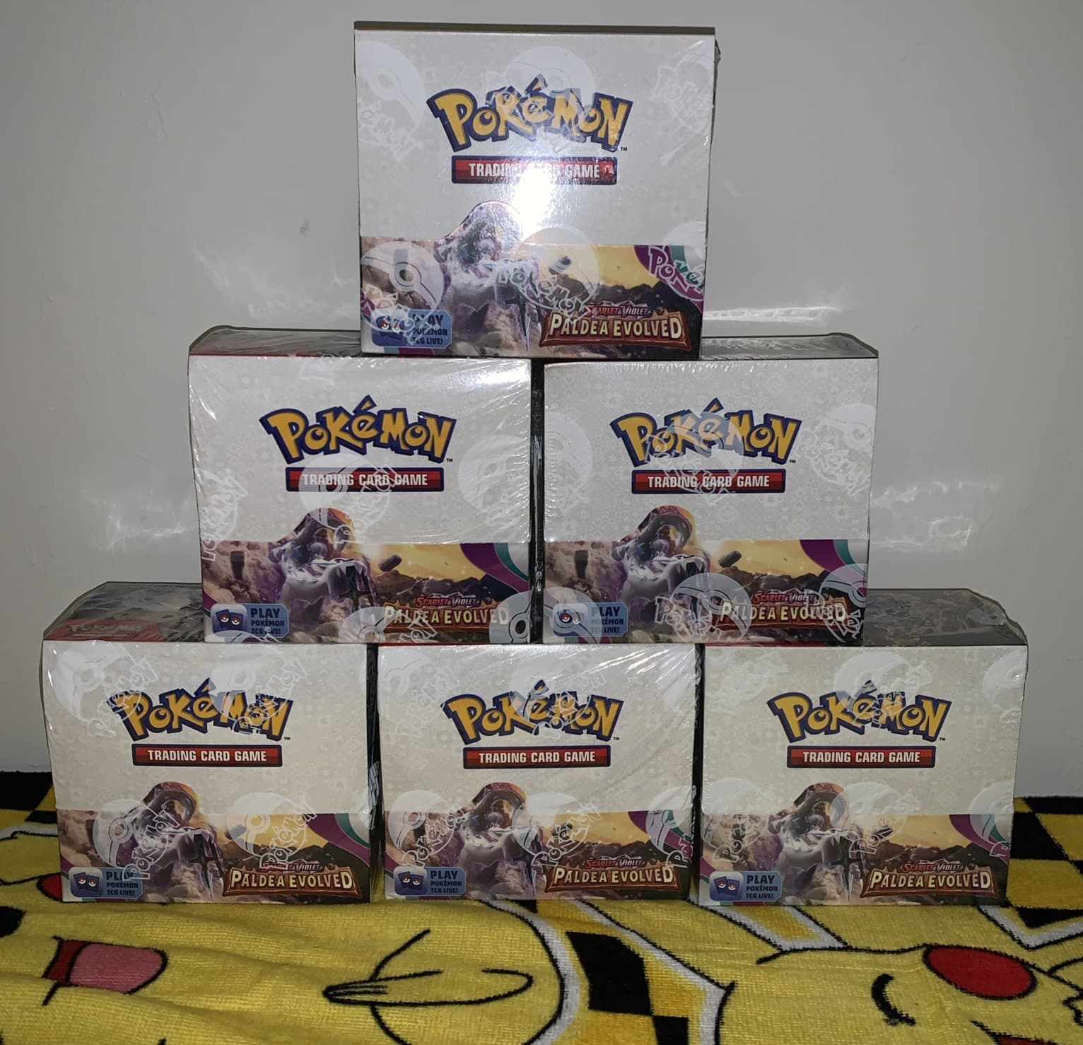 Listing photo for Pokémon Booster Box Lot (6) Paldea Evolved Scarlet & Violet Factory Sealed New