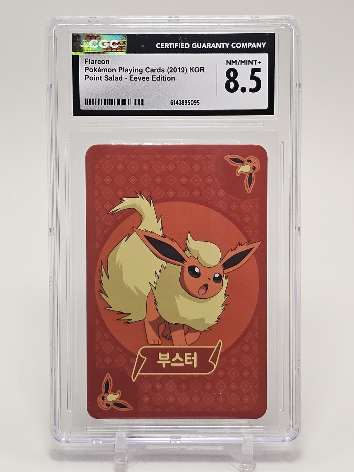 Listing photo for FLAREON 2019 POKEMON PLAYING CARDS EEVEE EDITION KOR CGC 8.5 Q5986