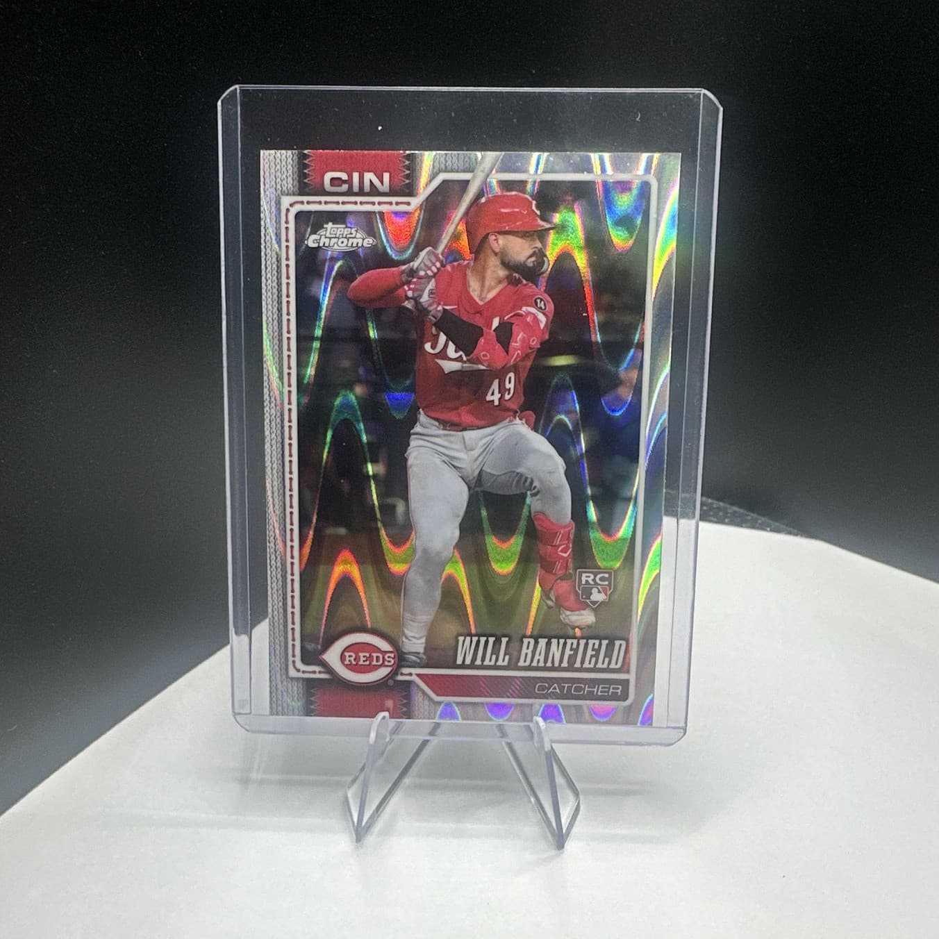 Listing photo for Topps Chrome 2024 Will Banfield Cincinnati Reds #167 Rookie Baseball Card MLB