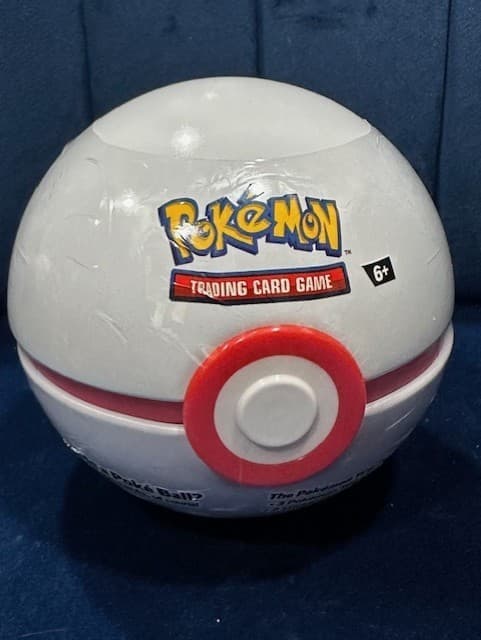 Listing photo for Pokemon TCG Poke Ball Tin Trading Card Game 3 Booster Packs 2 sticker Stickers