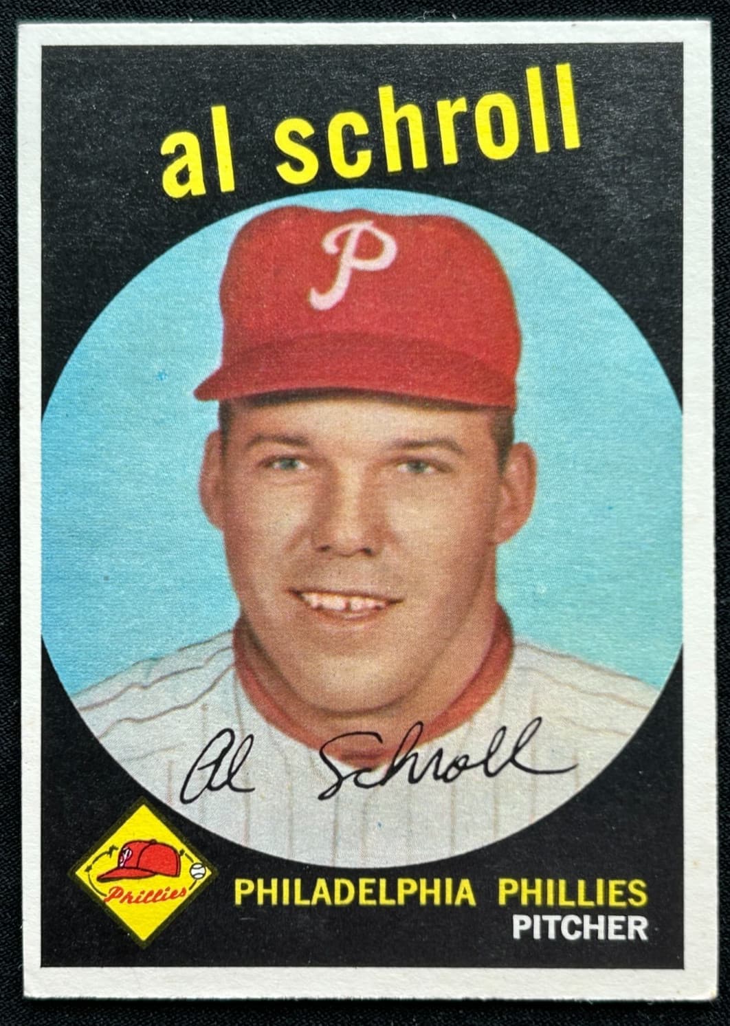 Listing photo for 1959 Topps #546 AL SCHROLL Philadelphia Phillies MLB baseball card EX+