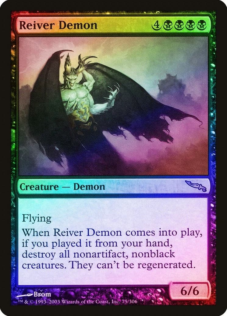 Listing photo for Reiver Demon FOIL Mirrodin NM Black Rare MAGIC THE GATHERING MTG CARD ABUGames