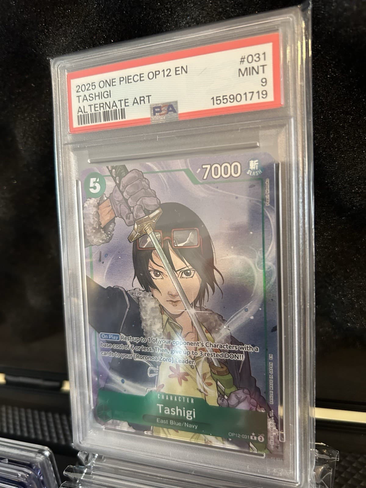 Listing photo for Tashigi (Alternate Art) OP12-031 Legacy of the Master PSA 9