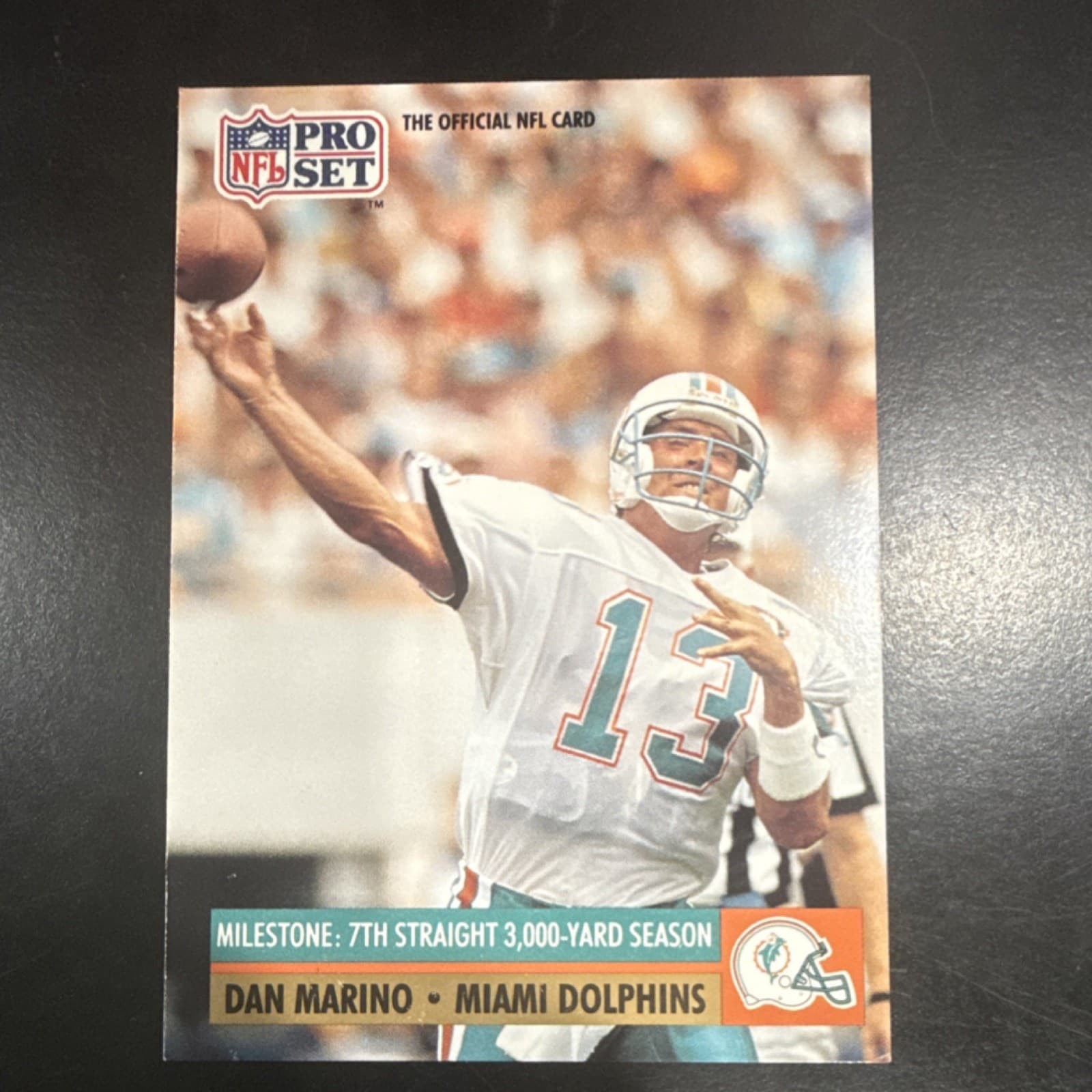 Listing photo for 1991 Pro Set Dan Marino #25 Miami Dolphins NFL Milestone Card Base Set
