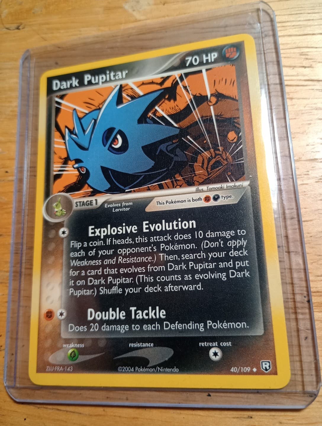 Listing photo for Dark Pupitar 40/109 EX Team Rocket Returns Regular Pokemon Card