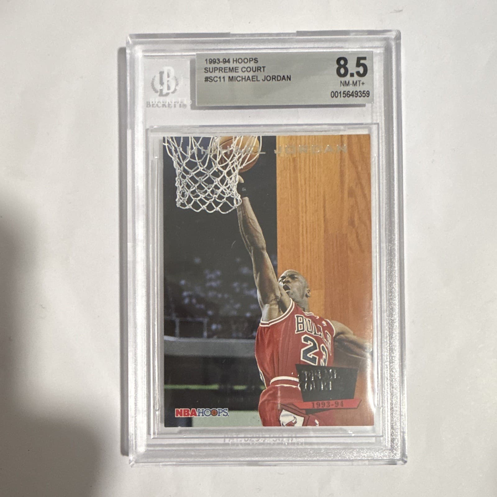 Listing photo for NBA Hoops 1993-94 Michael Jordan Supreme Court SC11 BGS 8.5 basketball card nba