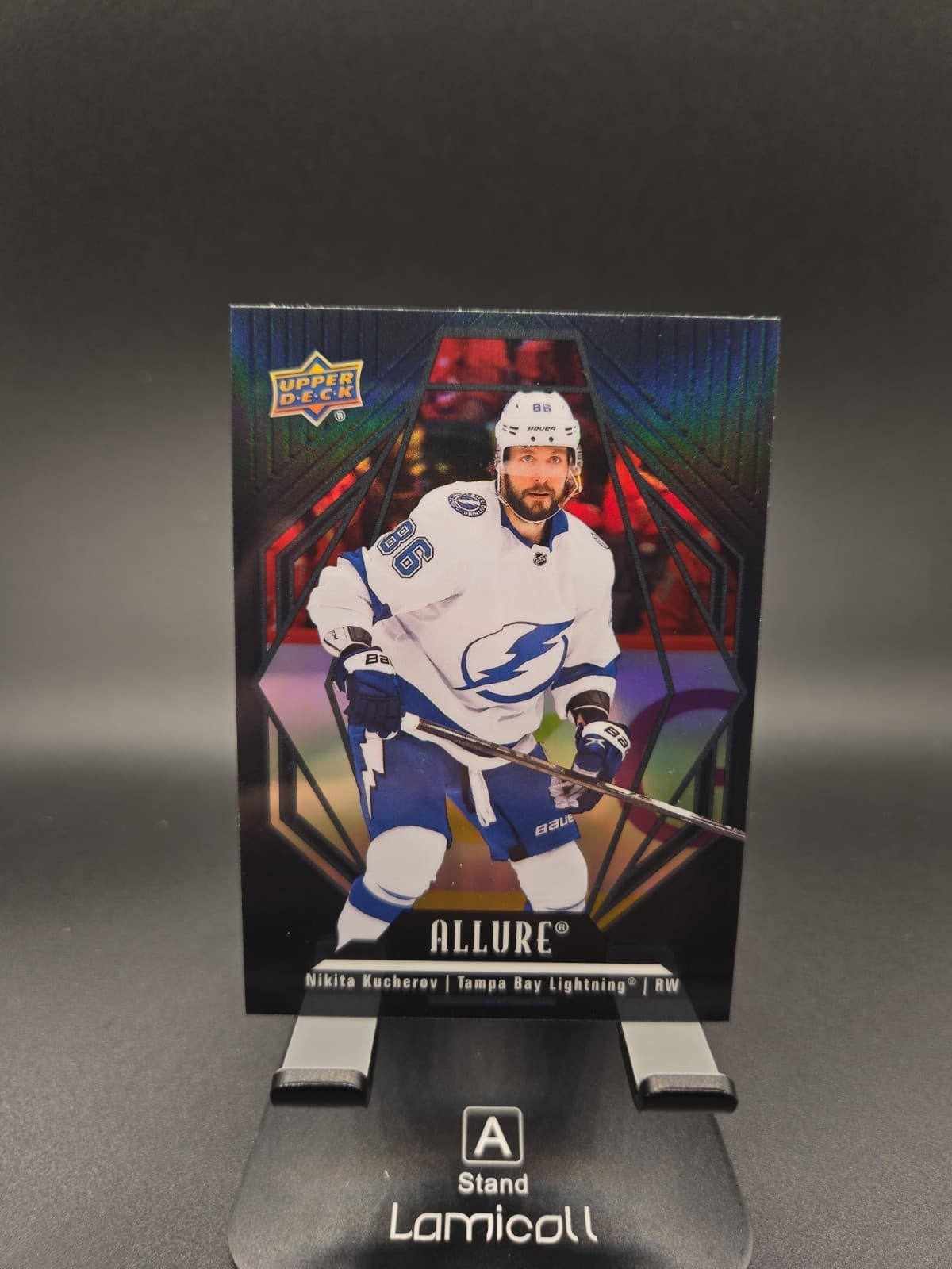 Listing photo for 2022-23 Upper Deck Allure - Nikita Kucherov #49 Black Rainbow NHL Hockey Card