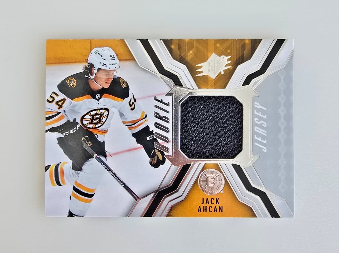 Listing photo for UPPER DECK SPX ROOKIE JERSEY PATCH 2021-2022 JACK AHCAN NHL HOCKEY CARD