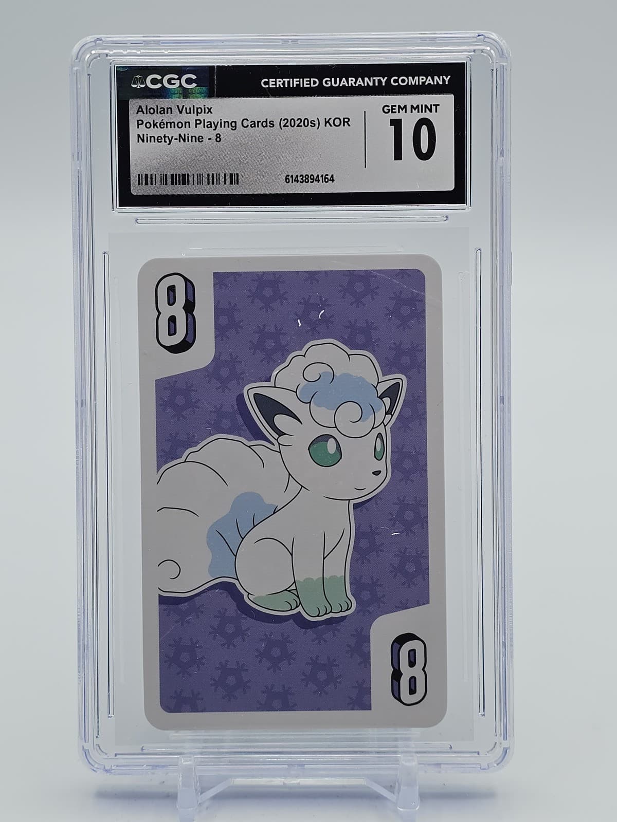 Listing photo for ALOLAN VULPIX 2020 POKEMON PLAYING CARDS KOREAN NINETY-NINE #8 CGC 10