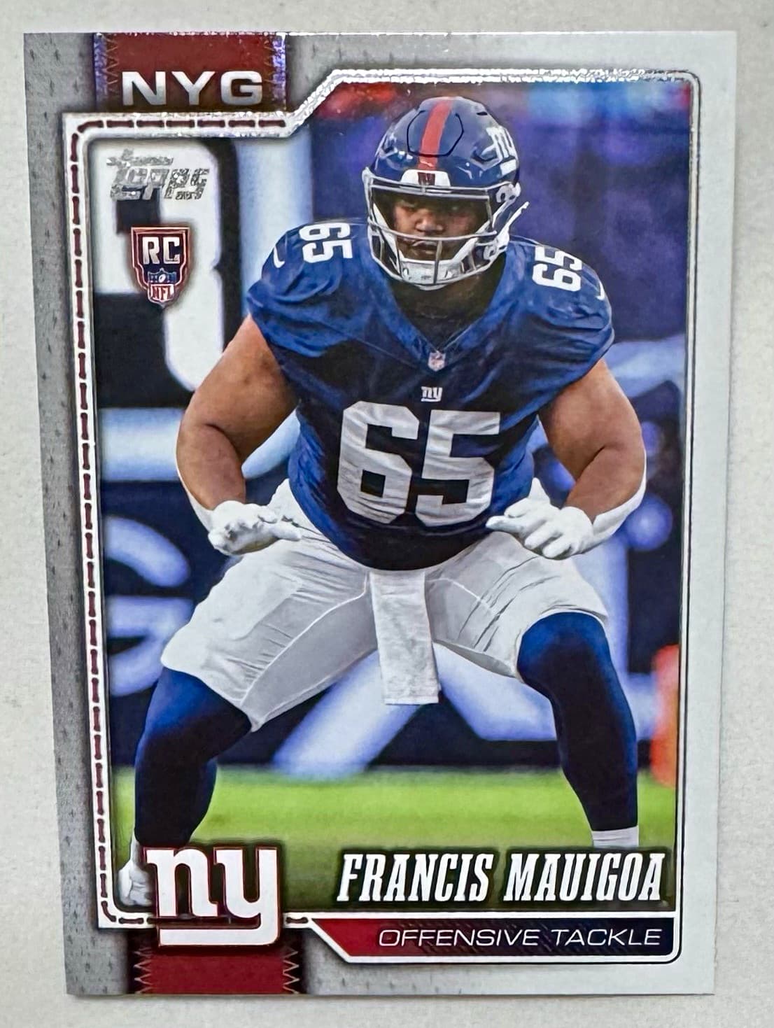 Listing photo for 2026 TOPPS NFL ROOKIE CARD! Francis Mauigoa-New York Giants! #373
