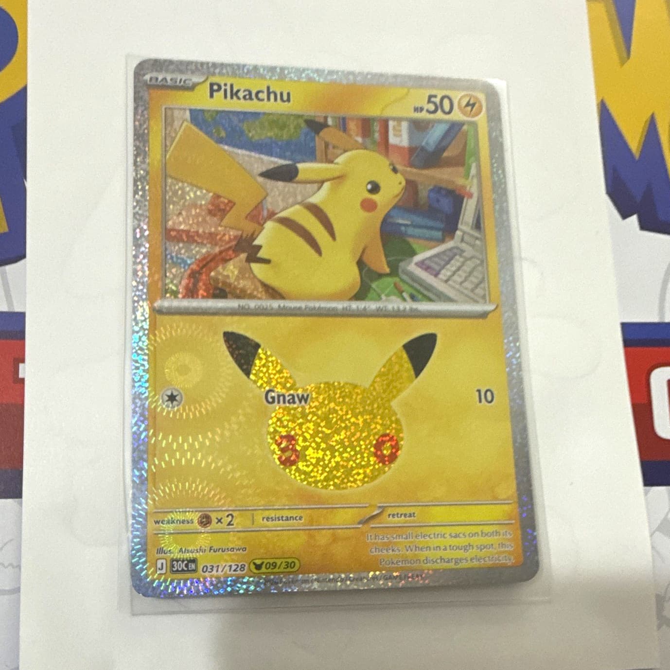 Listing photo for Nintendo Pikachu 031/128 Jungle Holo EN Basic Pokemon Card 50 HP