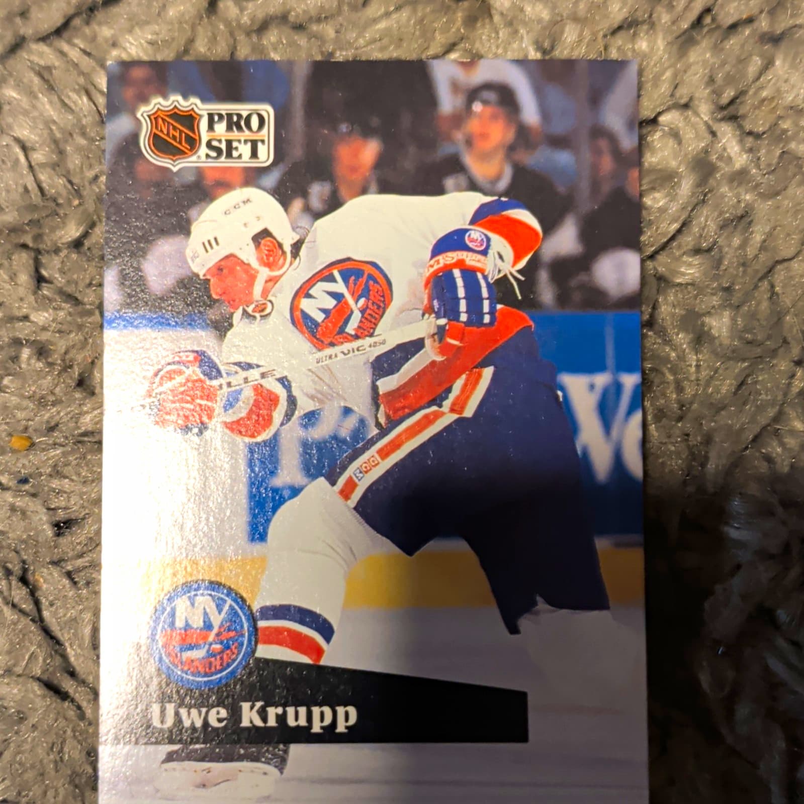 Listing photo for Pro Set 1991-92 Uwe Krupp #436 New York Islanders NHL Hockey Card Base