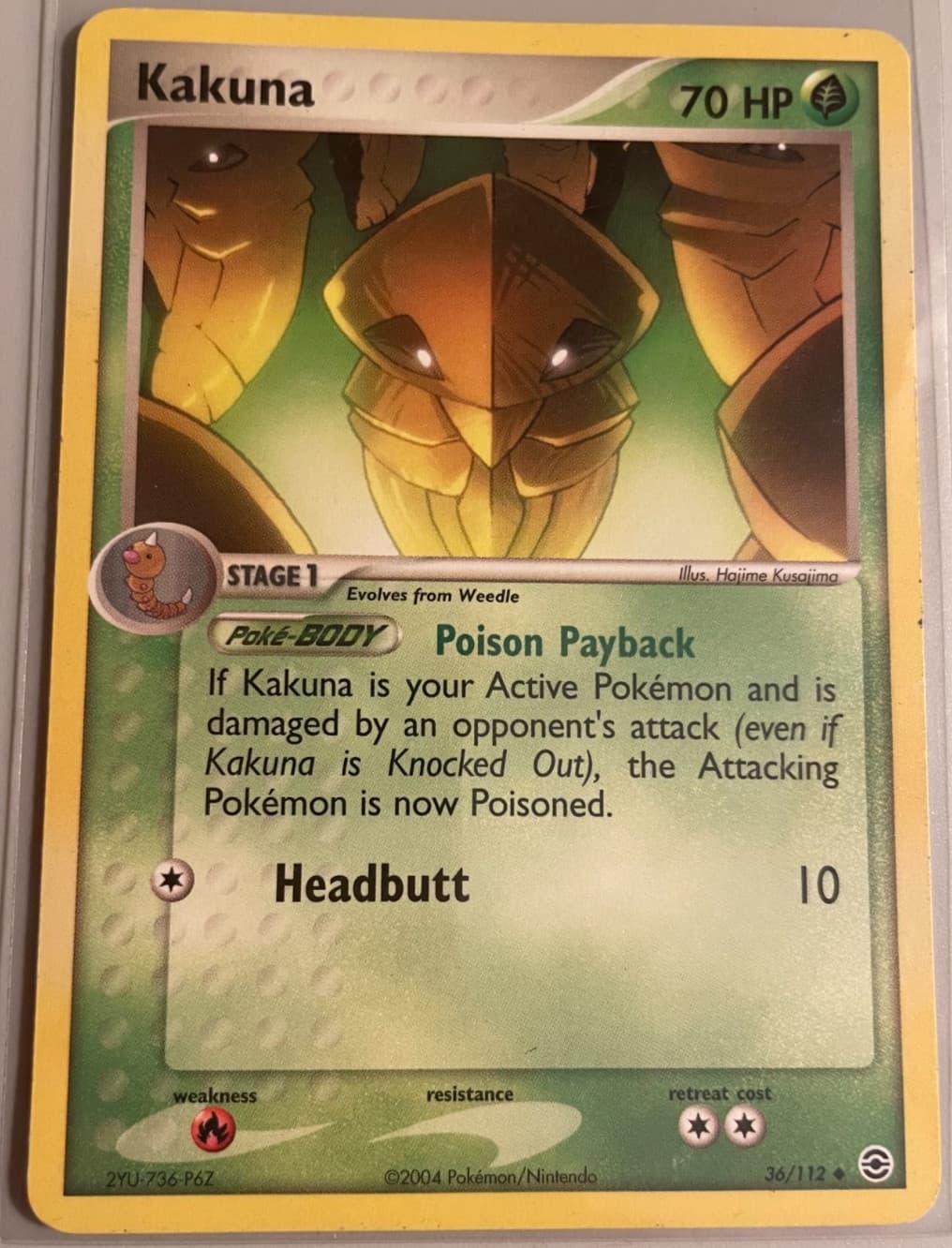 Listing photo for Kakuna 36/112 FireRed & LeafGreen 2004 Regular Uncommon