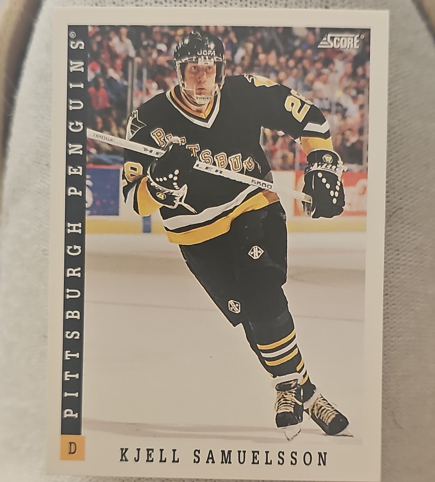 Listing photo for Score 1993-94 Kjell Samuelsson Pittsburgh Penguins #184 NHL Hockey Card