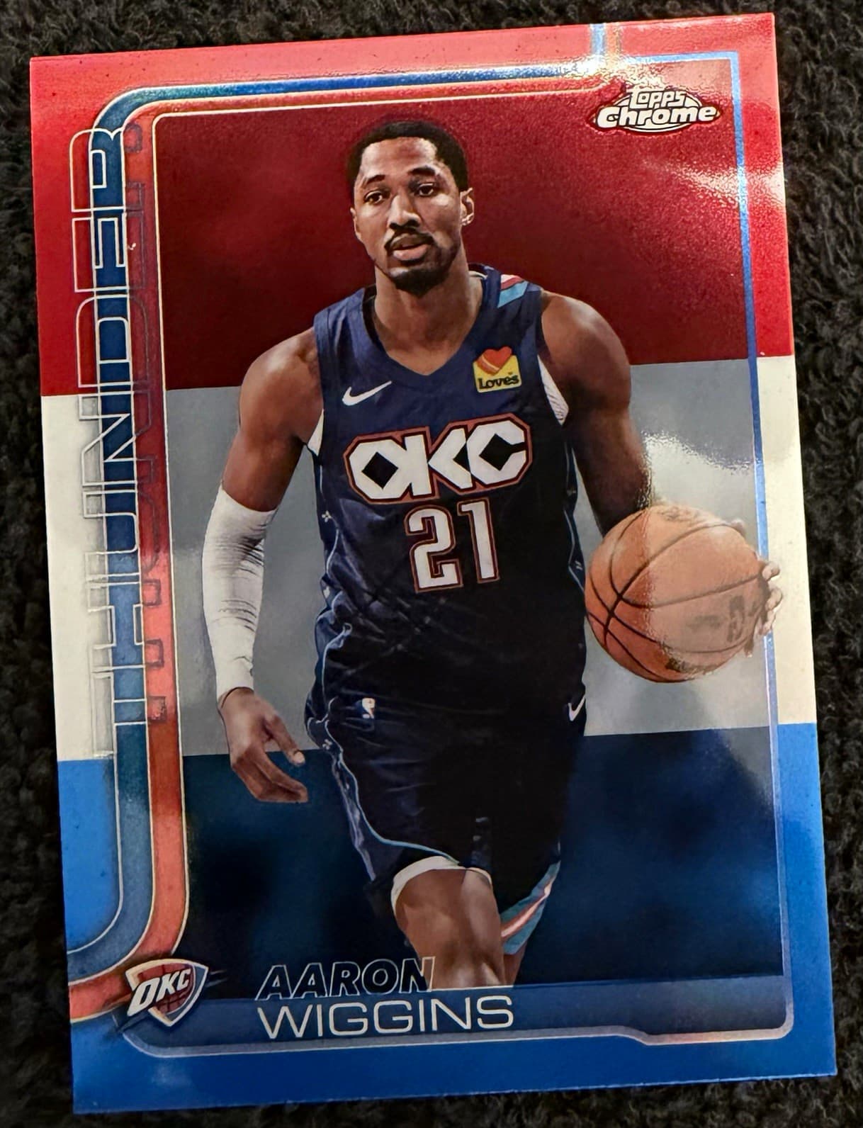 Listing photo for Topps Chrome 2025-26 Aaron Wiggins Oklahoma City Thunder NBA Card #132