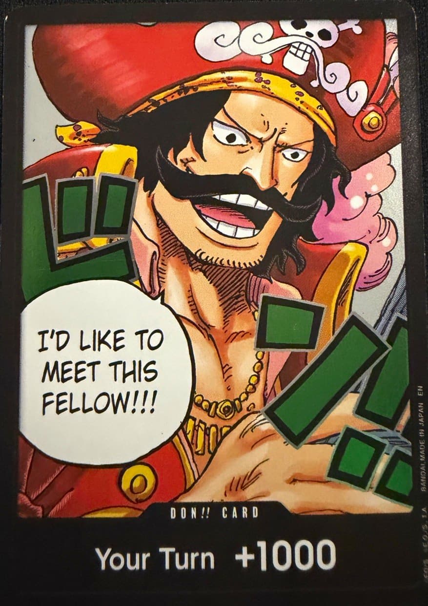 Listing photo for Gol D. Roger Your Turn +1000 English, One Piece Card Game Don!! Card