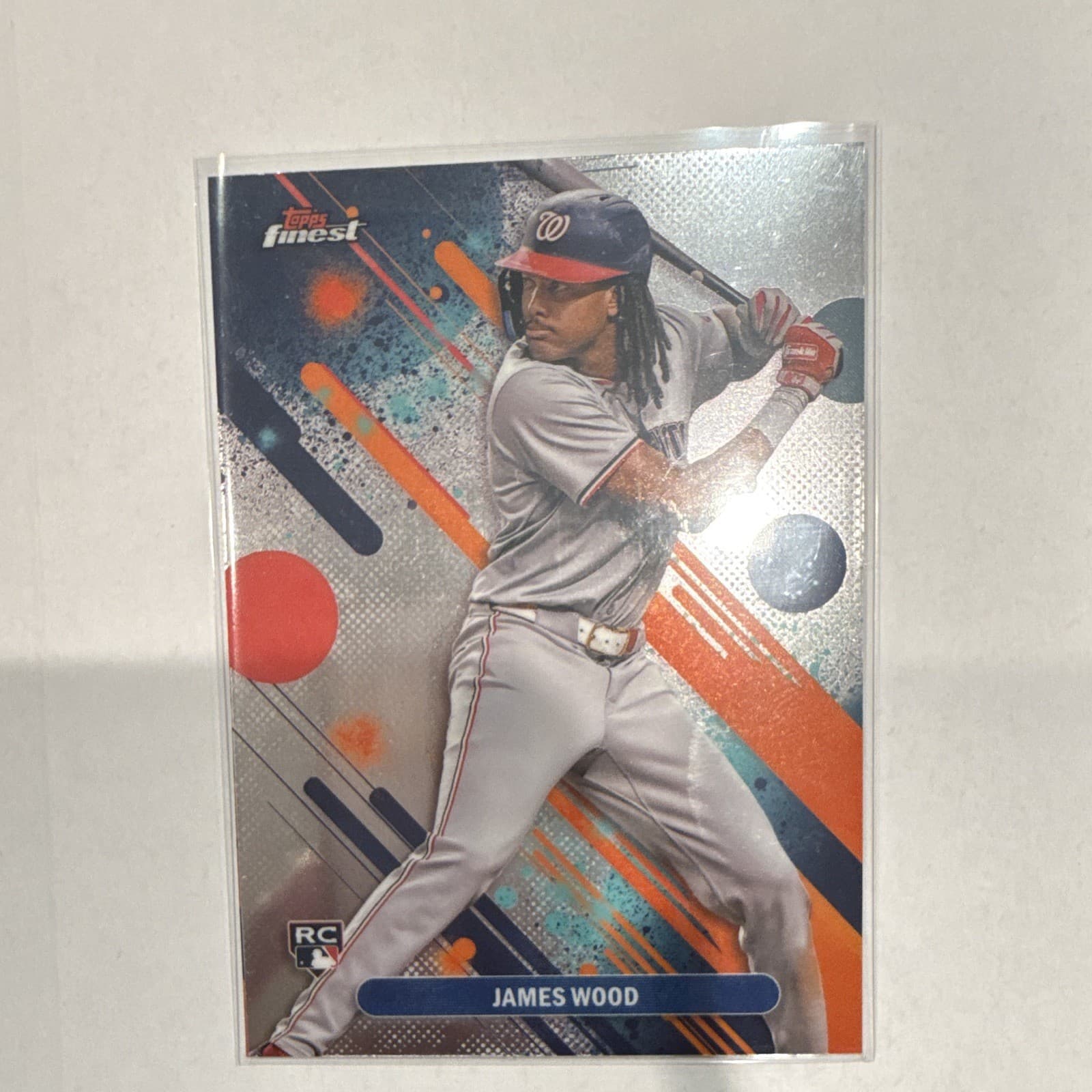 Listing photo for Topps 2024 Finest James Wood Rookie Card #100 Washington Nationals MLB