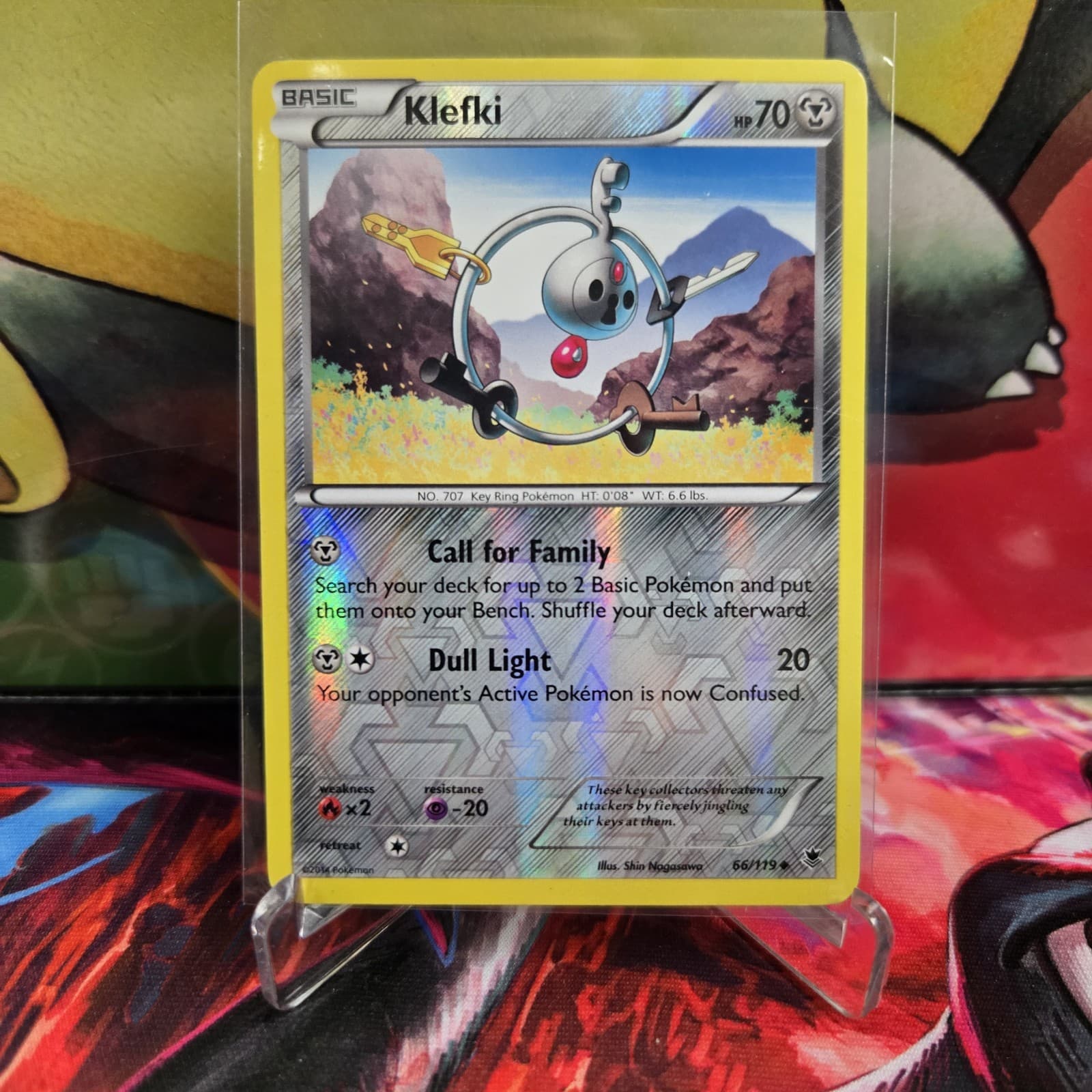 Listing photo for Klefki Uncommon XY - Phantom Forces 66/119 MP Reverse Holofoil LP
