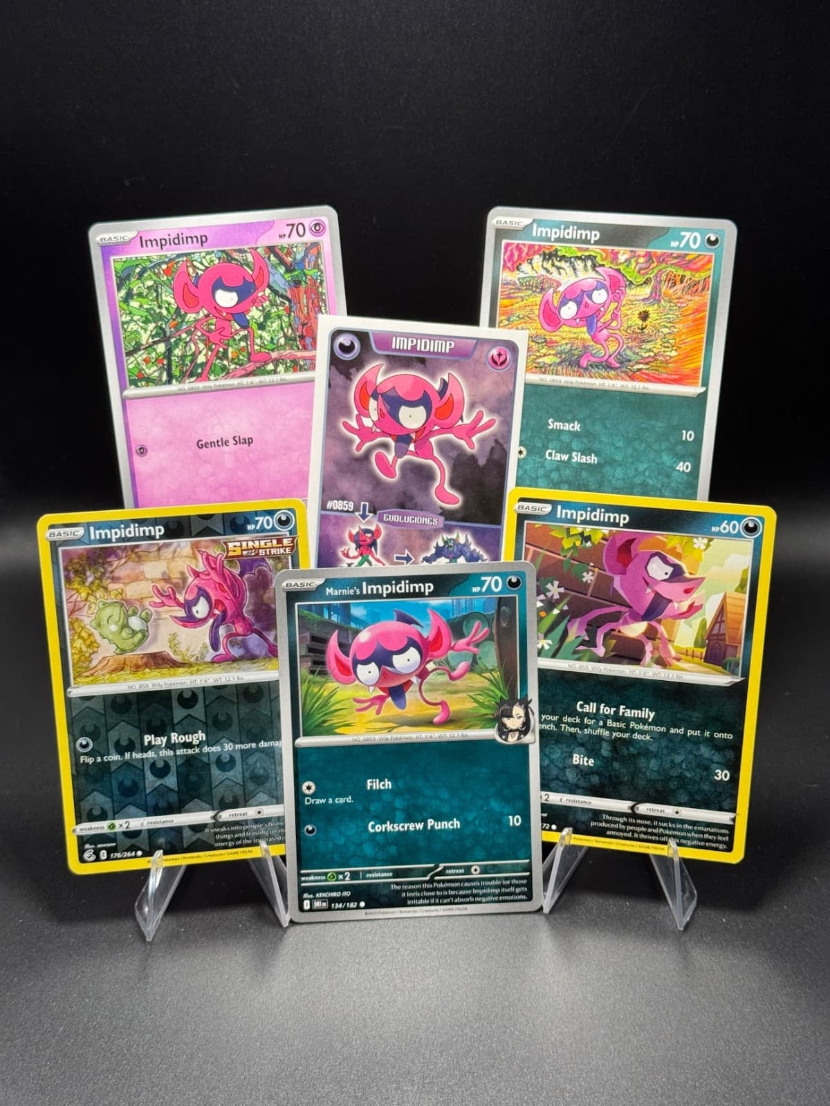 Listing photo for Pokemon Impidimp Set of 6 - Impidimp #859 TCG/NON-TCG Cards & Peru Sticker Set