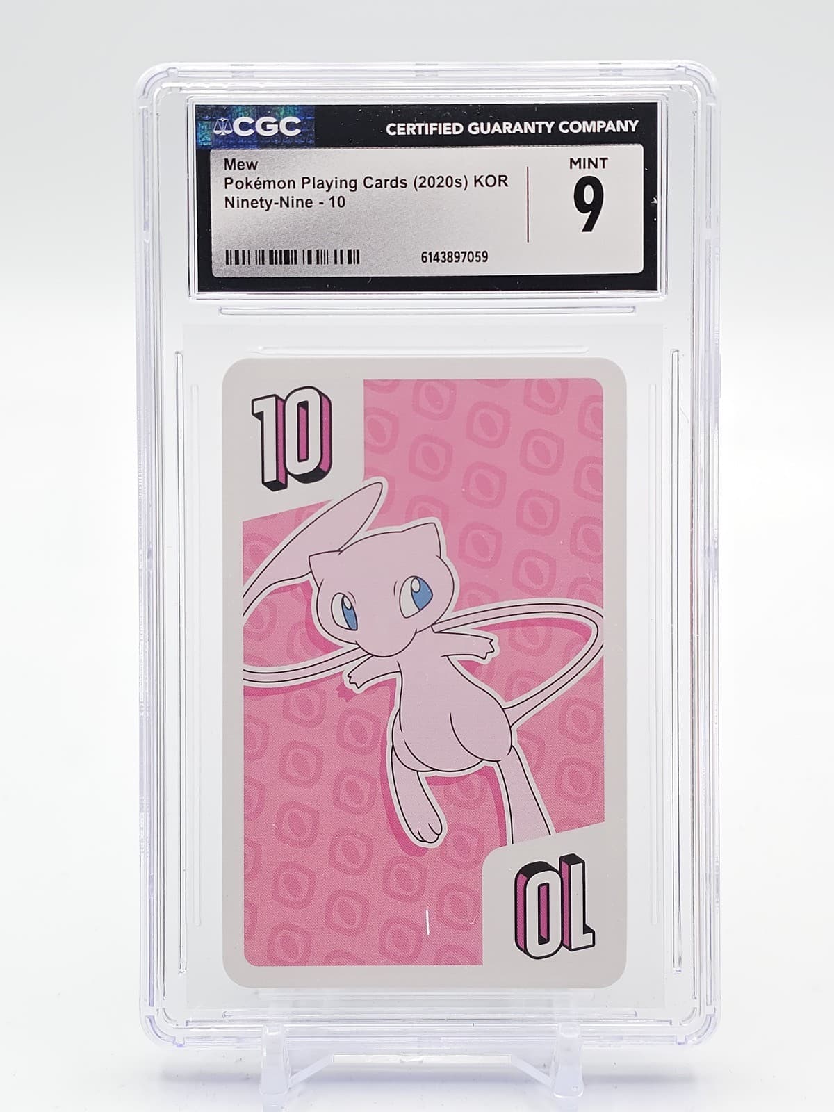 Listing photo for MEW 2020 POKEMON PLAYING CARDS KOREAN NINETY-NINE #10 CGC 9