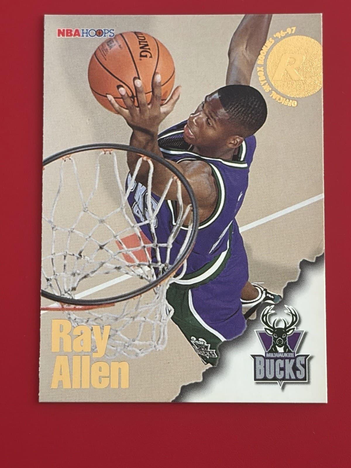 Listing photo for 1996-97 NBA Hoops Basketball - Ray Allen Rookie Card #279 Bucks