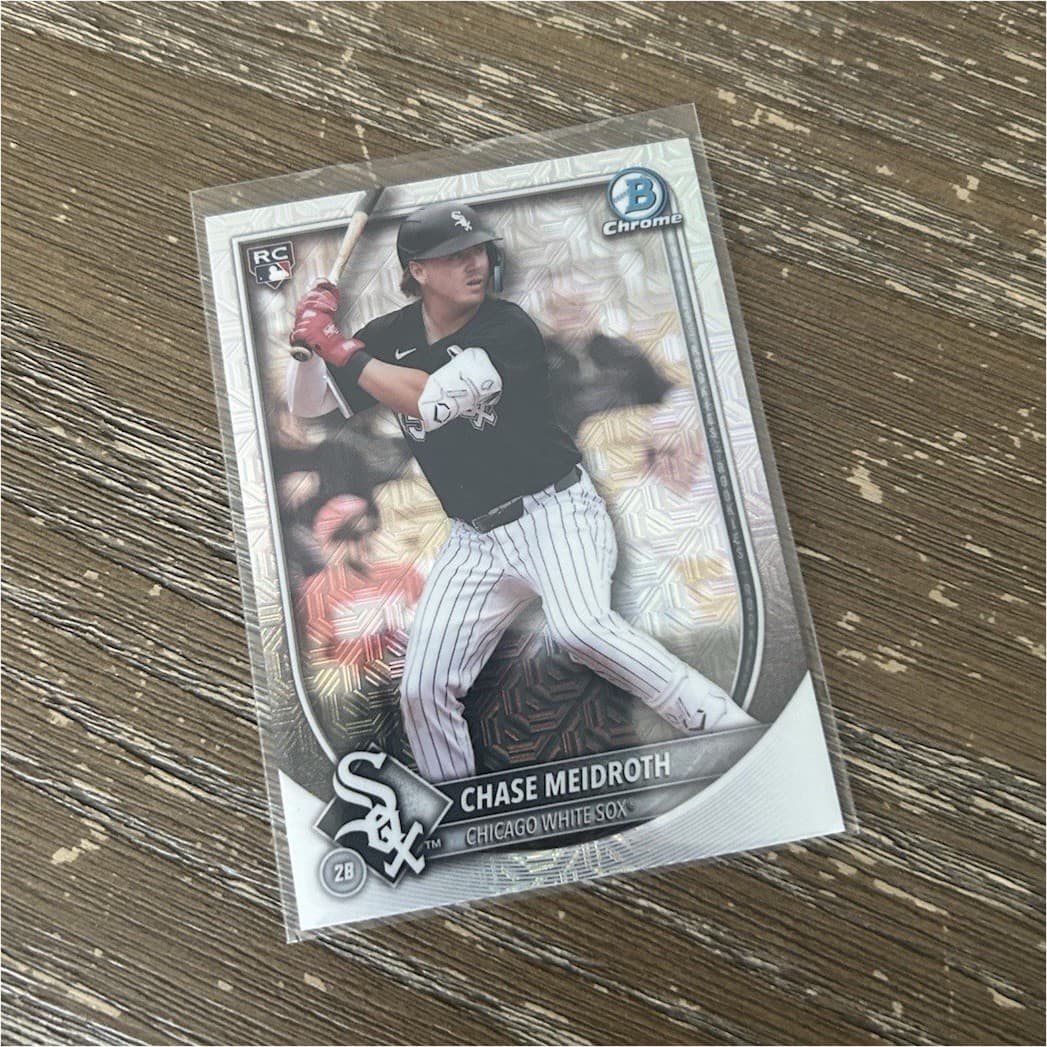 Listing photo for Topps 2025 Bowman Chrome Chase Meidroth #71 White Sox MLB Rookie Baseball Card