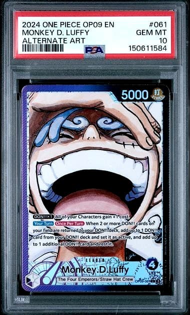 Listing photo for ONE PIECE MONKEY D. LUFFY 2024 OP09-EMPERORS IN THE NEW WORLD #061 ALT A PSA 10
