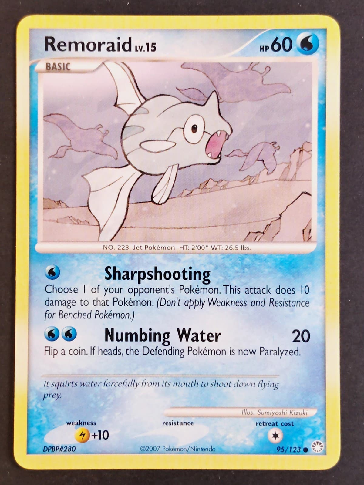 Listing photo for Remoraid 95/123 Mysterious Treasures Common, Vintage ✰ Pokemon 2007 •NM/LP