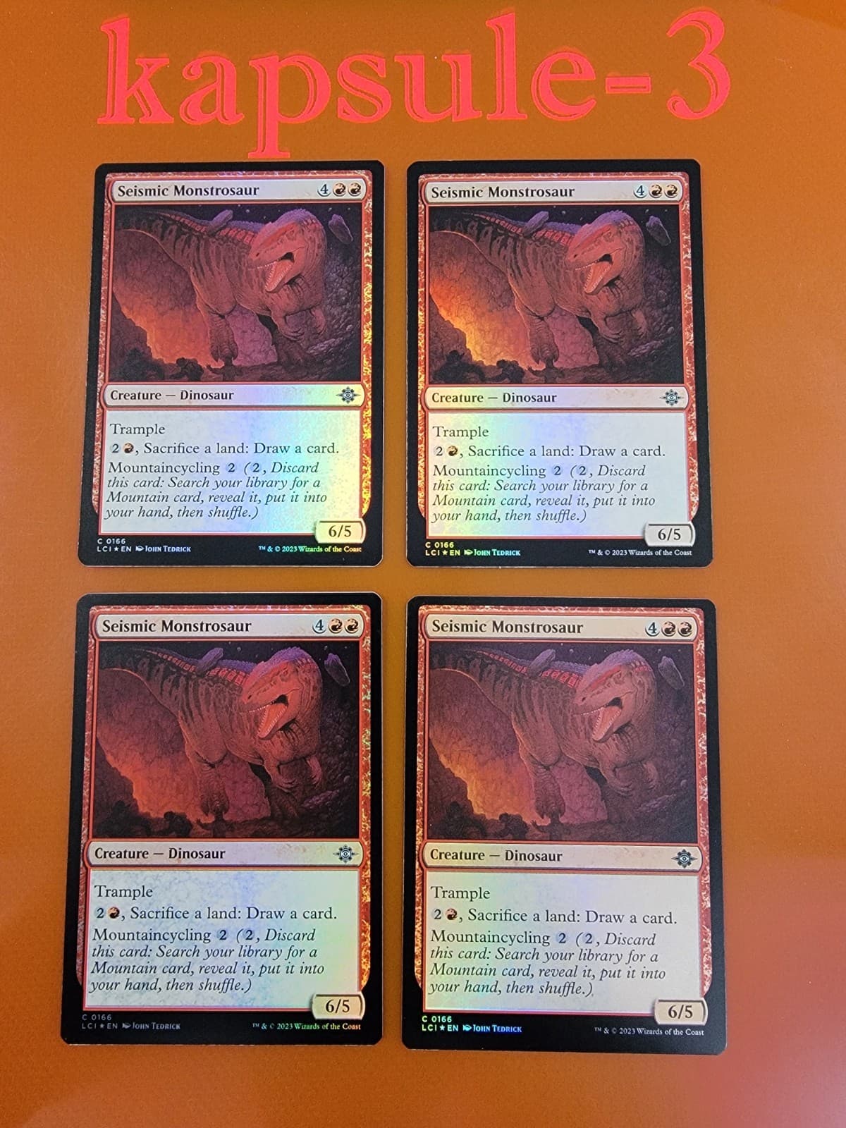 Listing photo for 4x Seismic Monstrosaur | FOIL | Lost Caverns of Ixalan | MTG MAGIC CARDS