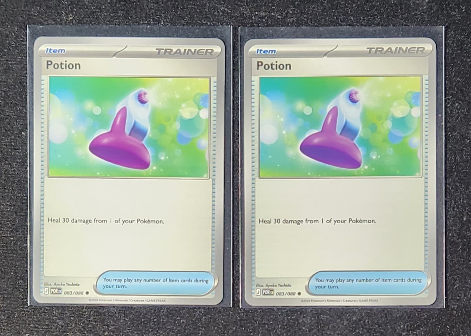 Listing photo for 2x Potion 083/088 Pokemon card Perfect Order common NM