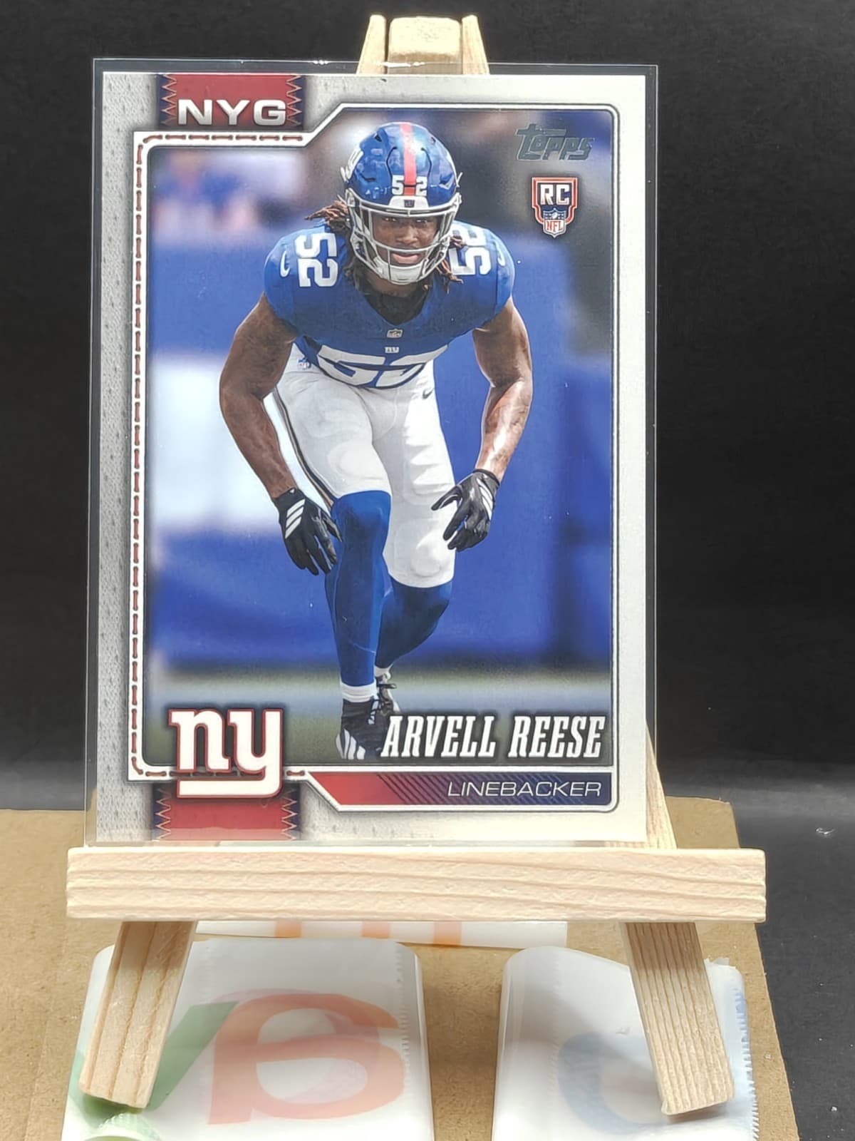 Listing photo for Topps NFL Football Arvell Reese New York Giants Rookie Card NYG