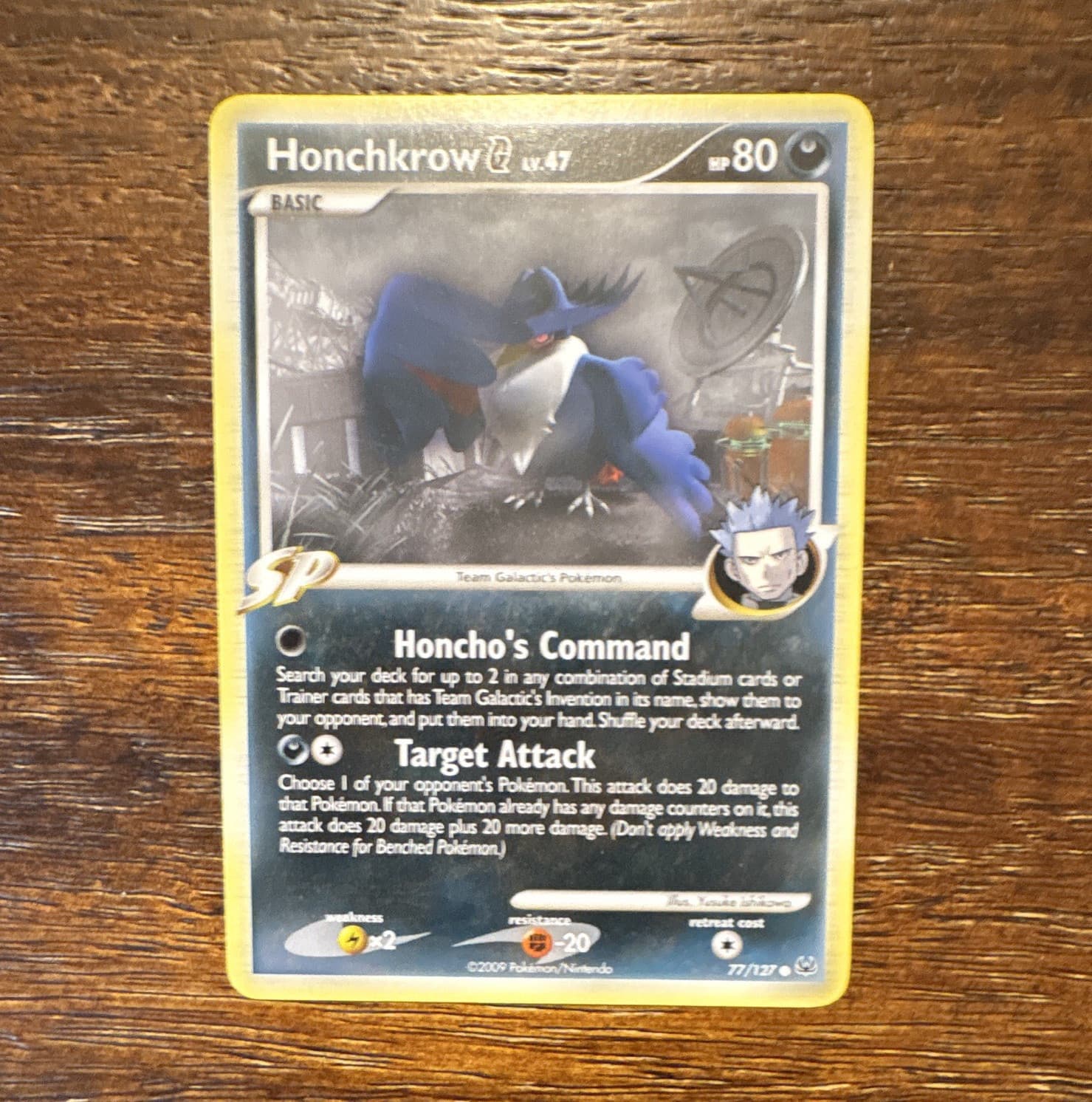Listing photo for The Pokémon Company Honchkrow G 77/127 Platinum Regular Common EN 2009