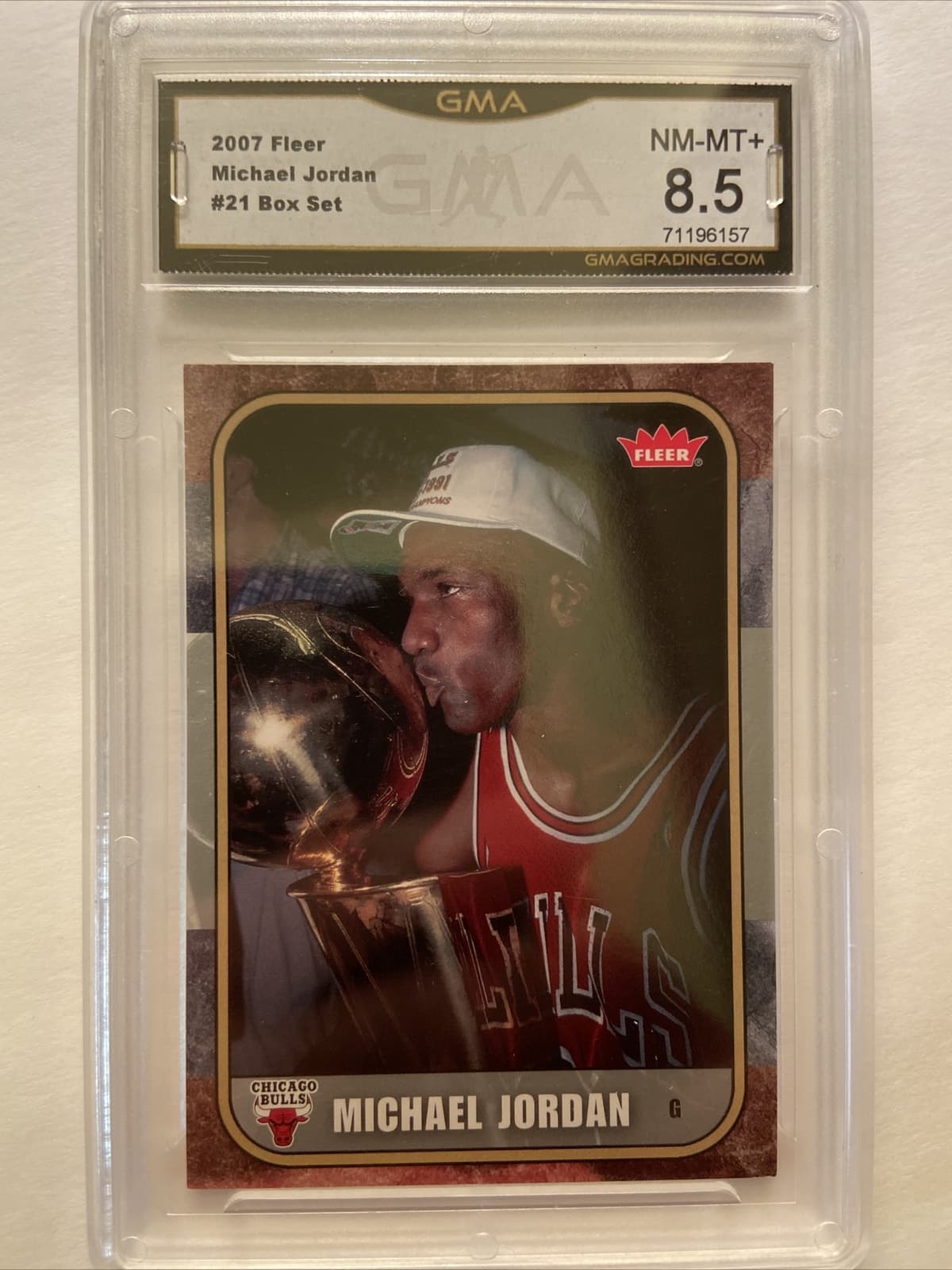 Listing photo for 🔥2007-08 NBA Fleer 🔥Michael Jordan 🔥Basketball Card #21 GMA 8.5