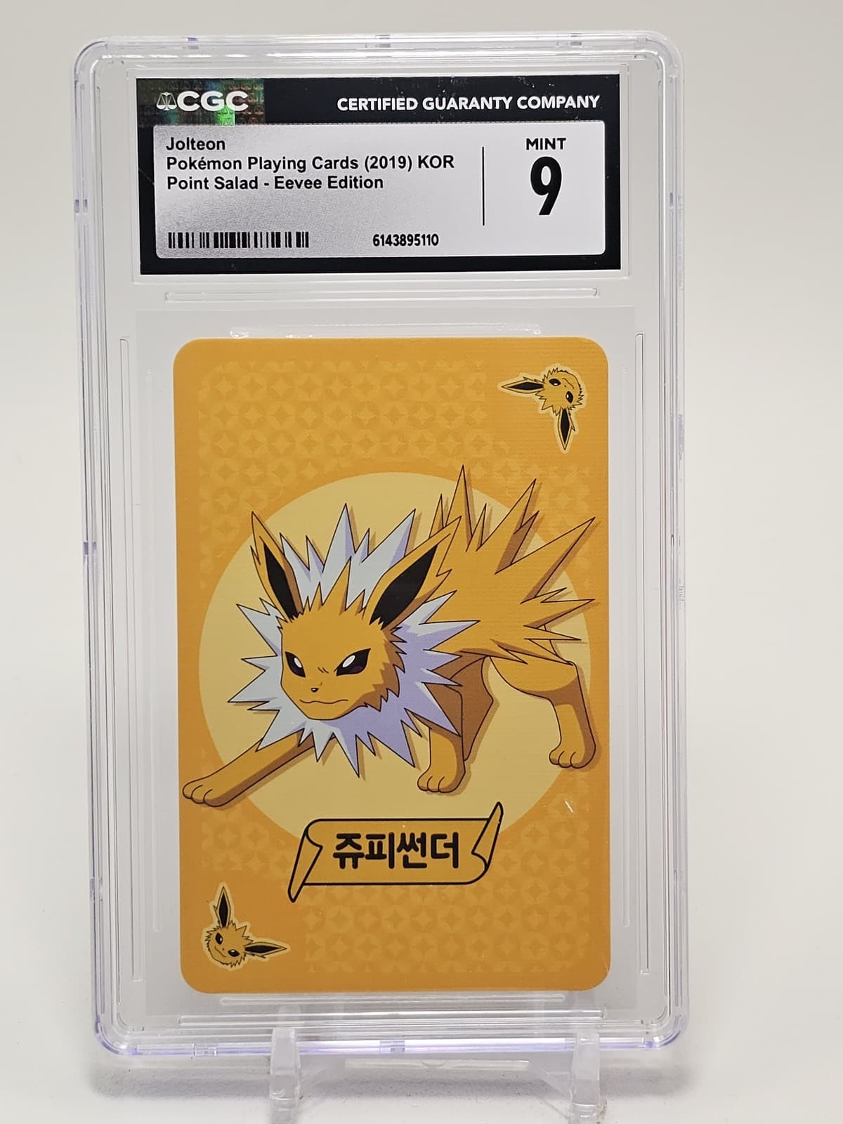 Listing photo for JOLTEON 2019 POKEMON PLAYING CARDS EEVEE EDITION KOR CGC 9 Q5986
