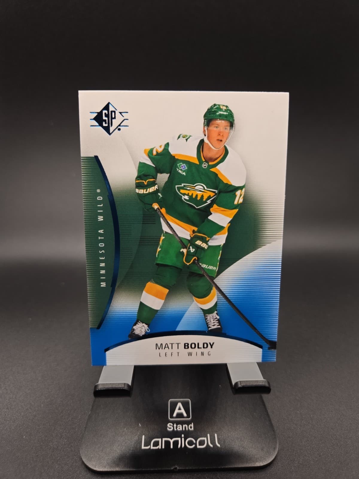 Listing photo for 2025-26 Sp - Matt Boldy #25 Blue NHL Hockey MIN Wild Trading Card Insert TCG