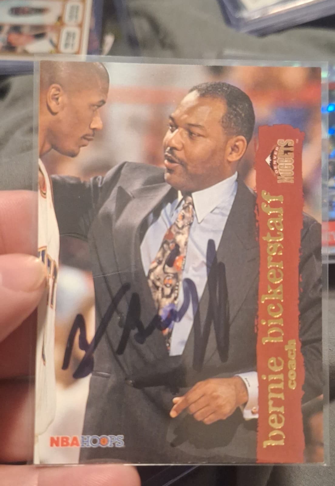 Listing photo for 1995-96 NBA Hoops - Bernie Bickerstaff #176 On Card Auto