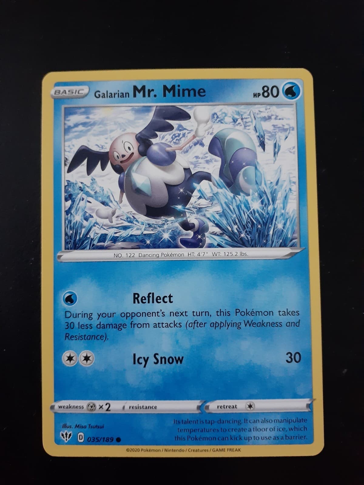 Listing photo for Galarian Mr. Mime - 035/189 - Darkness Ablaze - Pokemon Card - Mint/NM