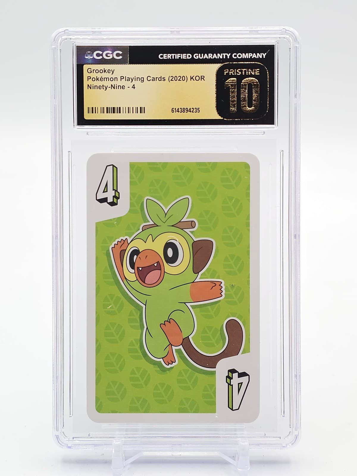 Listing photo for GROOKEY 2020 POKEMON PLAYING CARDS KOREAN NINETY-NINE #4 CGC 10 PRISTINE