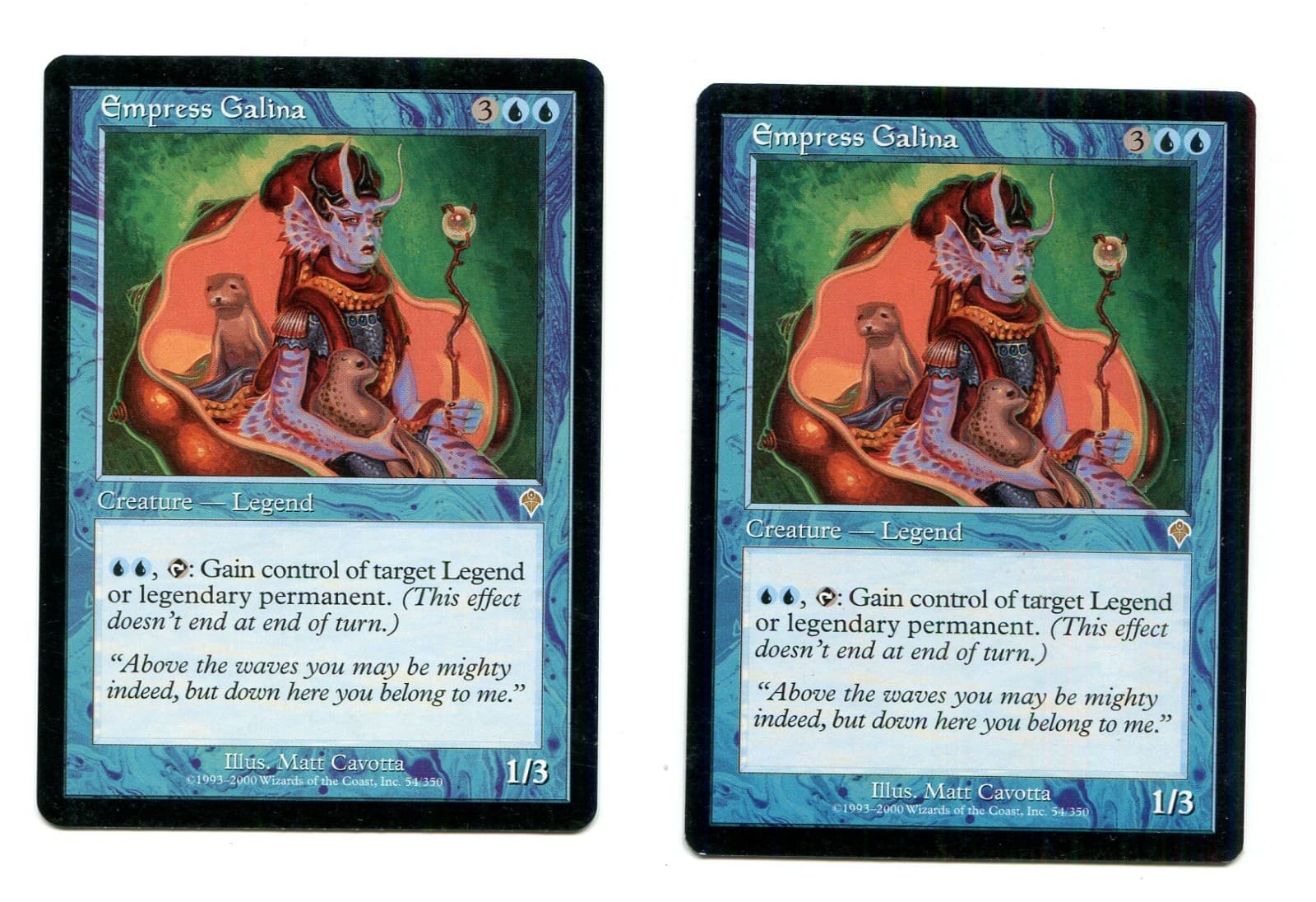 Listing photo for 2x Empress Galina MTG Card Magic the Gathering invasion 2000 commander excellent