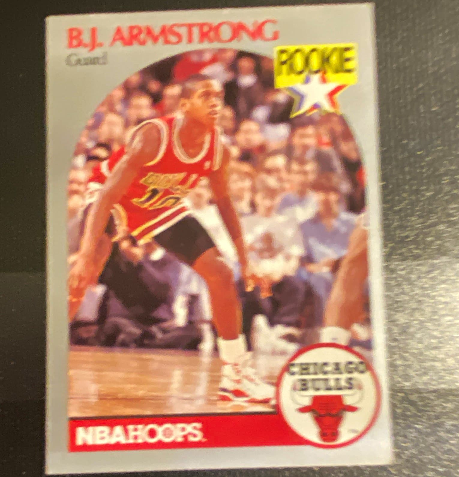 Listing photo for 1990-91 NBA Hoops B.J. Armstrong Rookie Card #60 Chicago Bulls