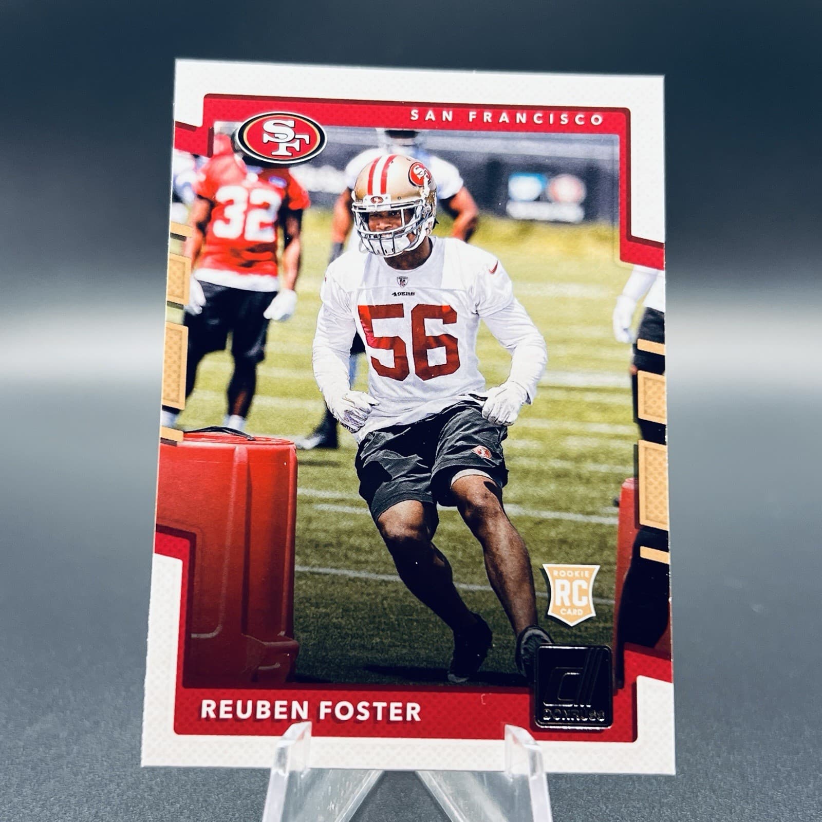 Listing photo for 2017 Panini Donruss Rookies Reuben Foster #382 NFL Football RC Card 49ers