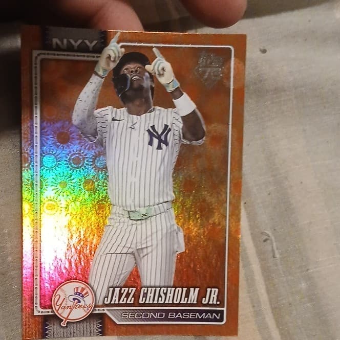Listing photo for Topps Jazz Chisholm Jr. New York Yankees #396 Parallel MLB Baseball Card