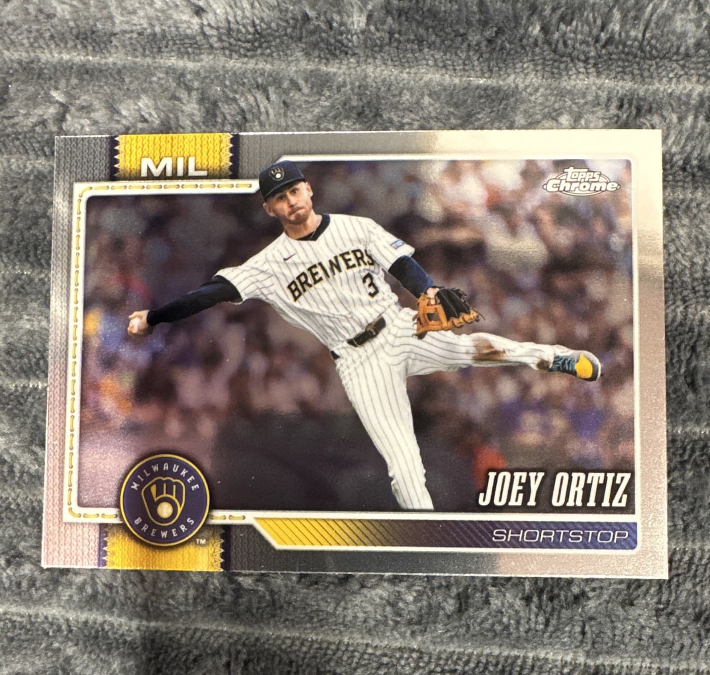 Listing photo for Topps Chrome 2026 #27 Joey Ortiz Milwaukee Brewers MLB Baseball Trading Card