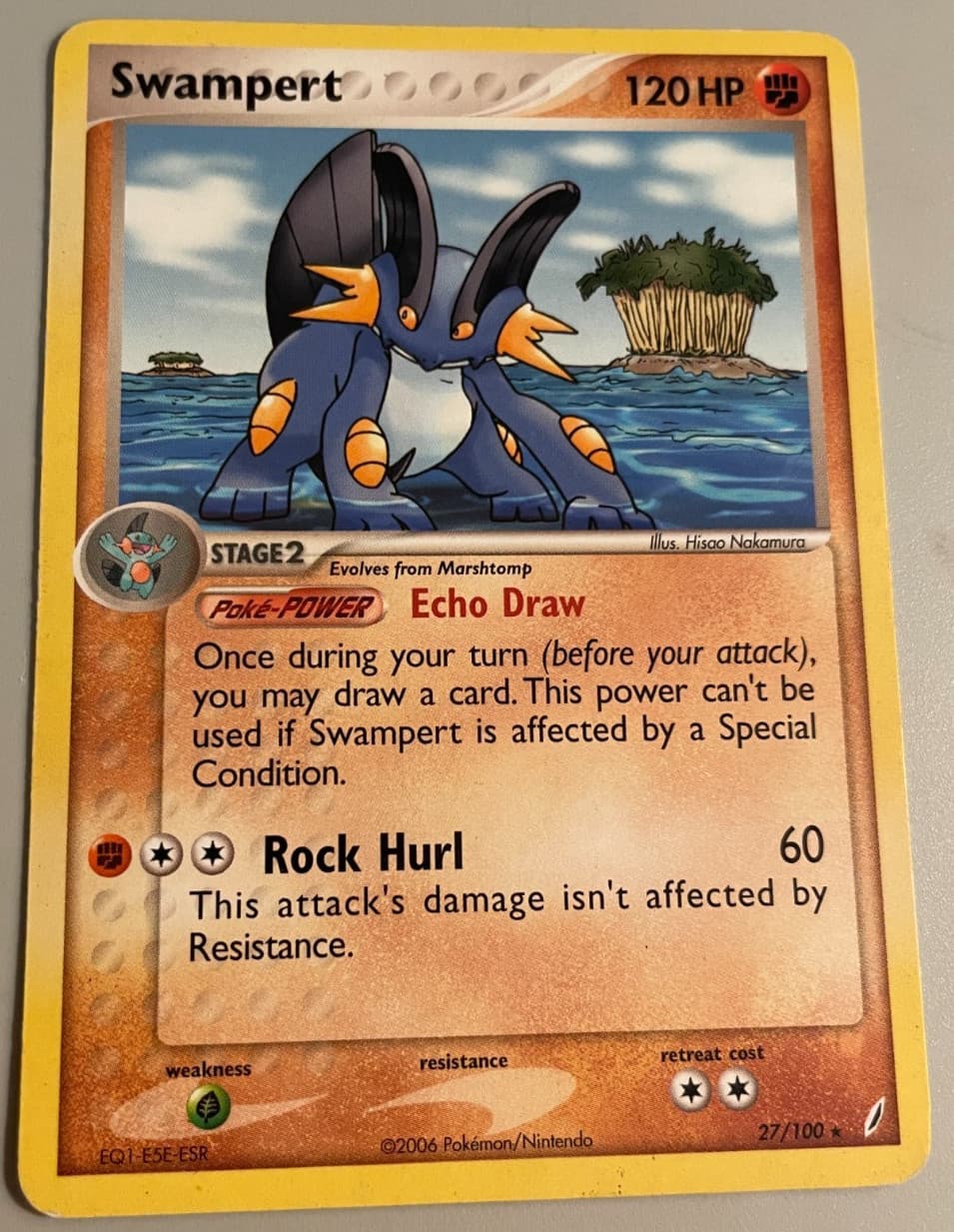 Listing photo for Swampert 27/100 Crystal Guardians 2006 Regular Rare