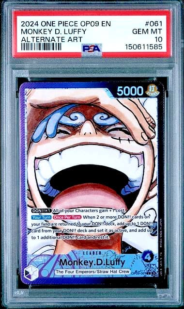 Listing photo for ONE PIECE MONKEY D. LUFFY 2024 OP09-EMPERORS IN THE NEW WORLD #061 ALT A PSA 10