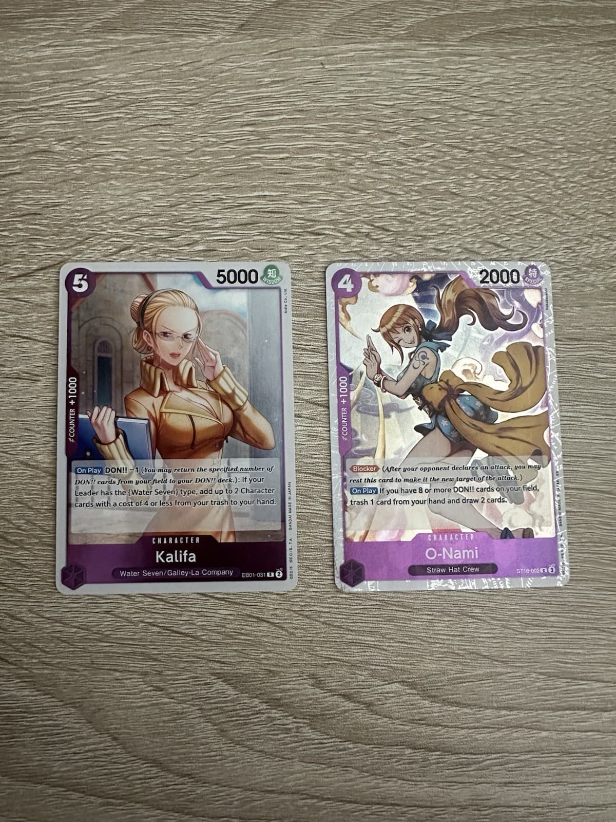 Listing photo for One Piece Card Game Kalifa O-Nami Holos Set With Bonus Gift