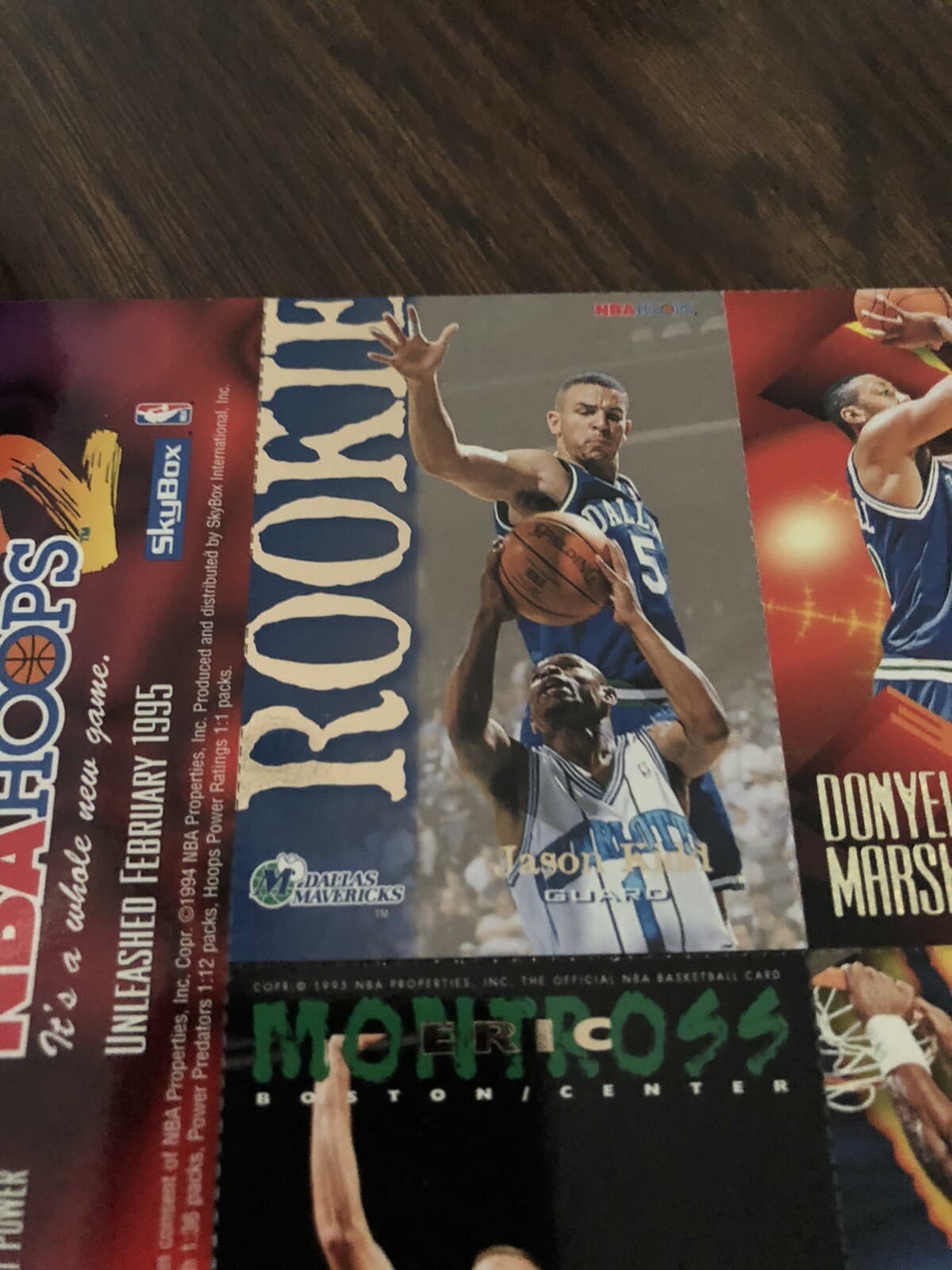 Listing photo for Jason Kidd Rookie Card 1995 NBA Hoops 6 CARD UNCUT SHEET NBA HOOPS 2 PROMO CARDS